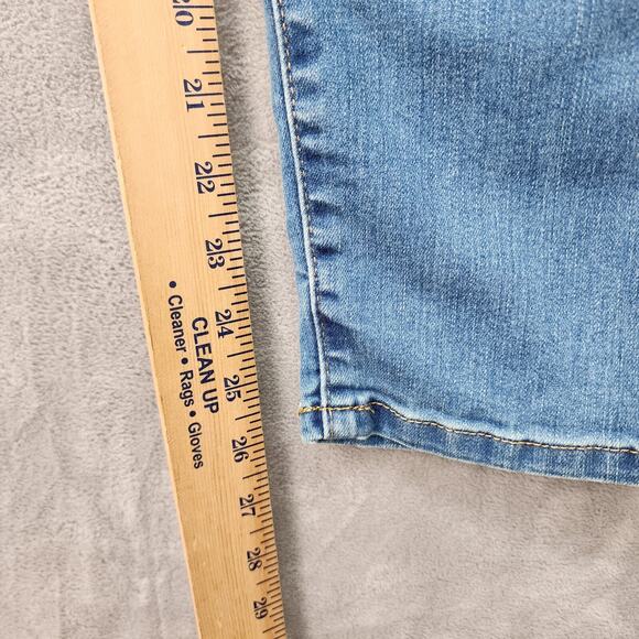 NWT Isabel Maternity Jeans Womens 14 32R Blue Skinny Jeggings Stretch Over-Belly - Picture 6 of 12